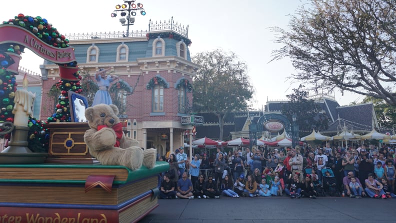 A Christmas Fantasy parade features a procession of princesses, tin soldiers, Disney favorites, and Santa Claus himself!
