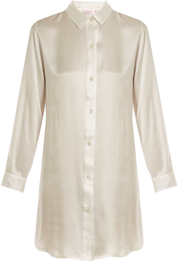 Derek Rose Silk-Satin Shirtdress