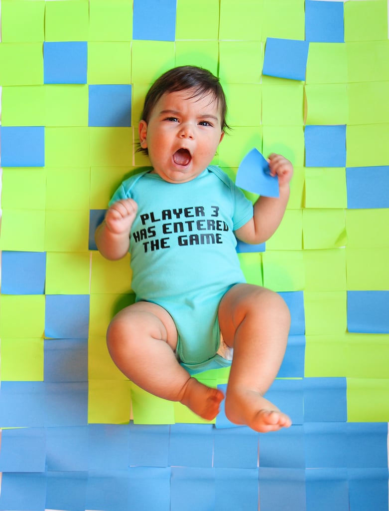 Mom's Weekly Photo Shoot of Punny Onesies