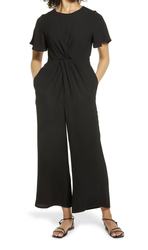 Halogen Twist Front Wide Leg Jumpsuit