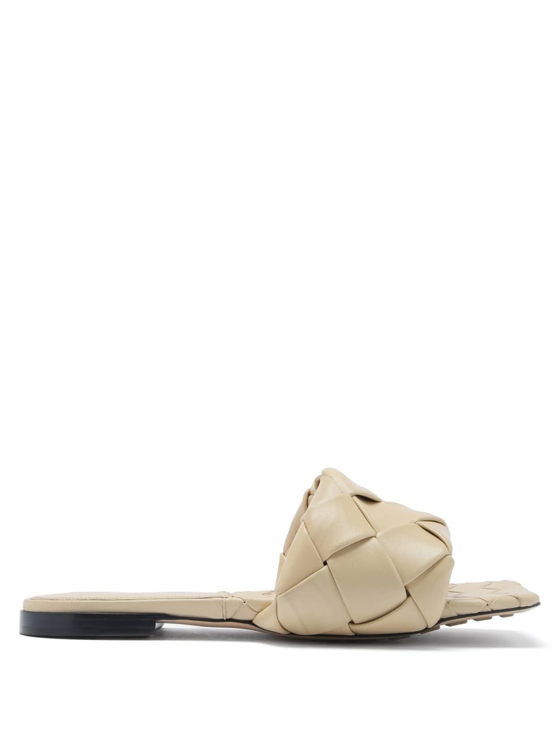 Designer Sandals: Bottega Veneta The Lido Intrecciato Leather Slides