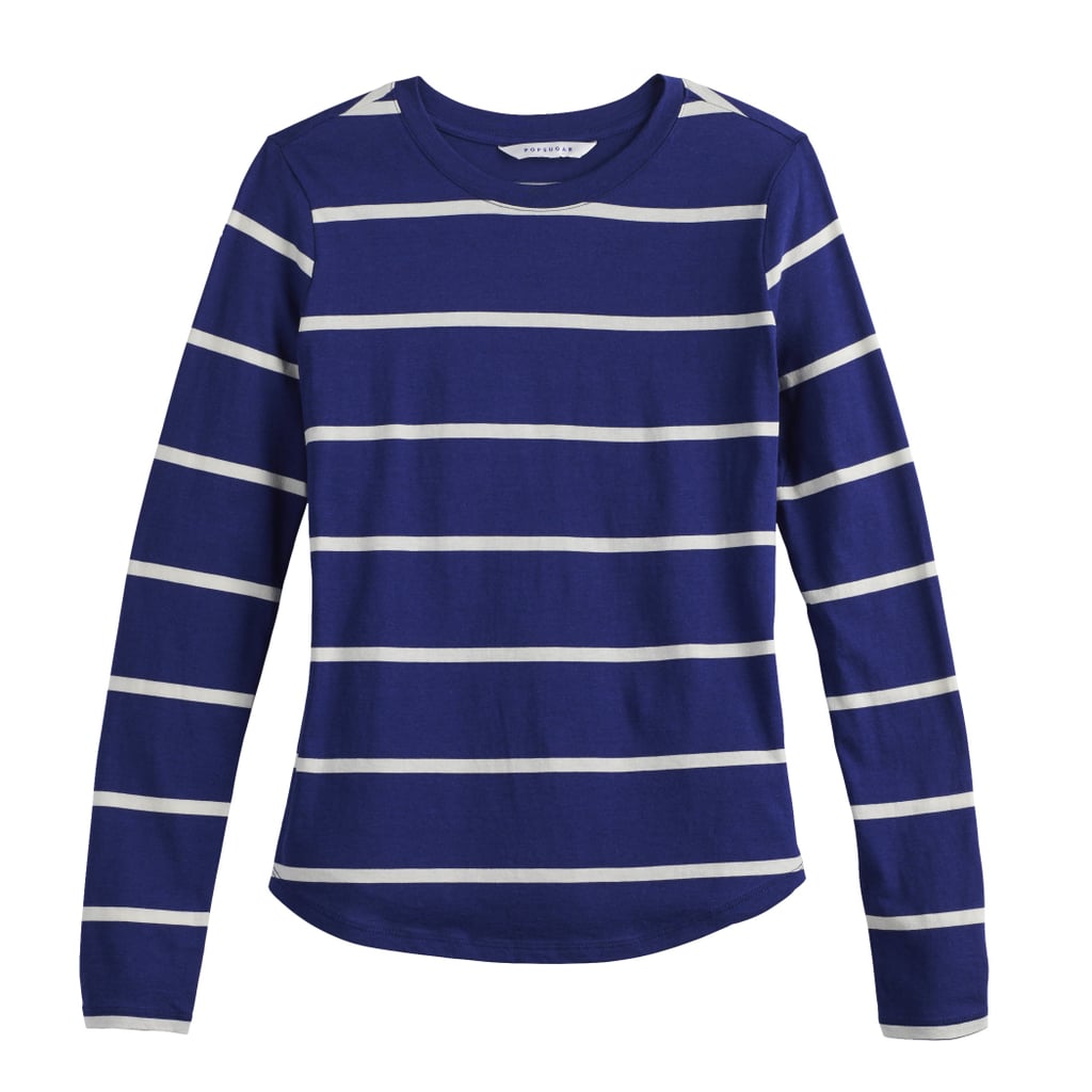 Printed Long Sleeve Tee in Blueprint Weekender Stripe