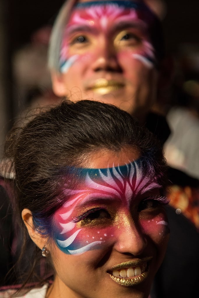 Performers in Hong Kong wore face paint for the Cathay Pacific International Chinese New Year Night Parade.