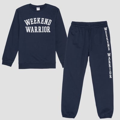 Hybrid Apparel Men's Weekend Warrior Fleece Top and Bottom Set