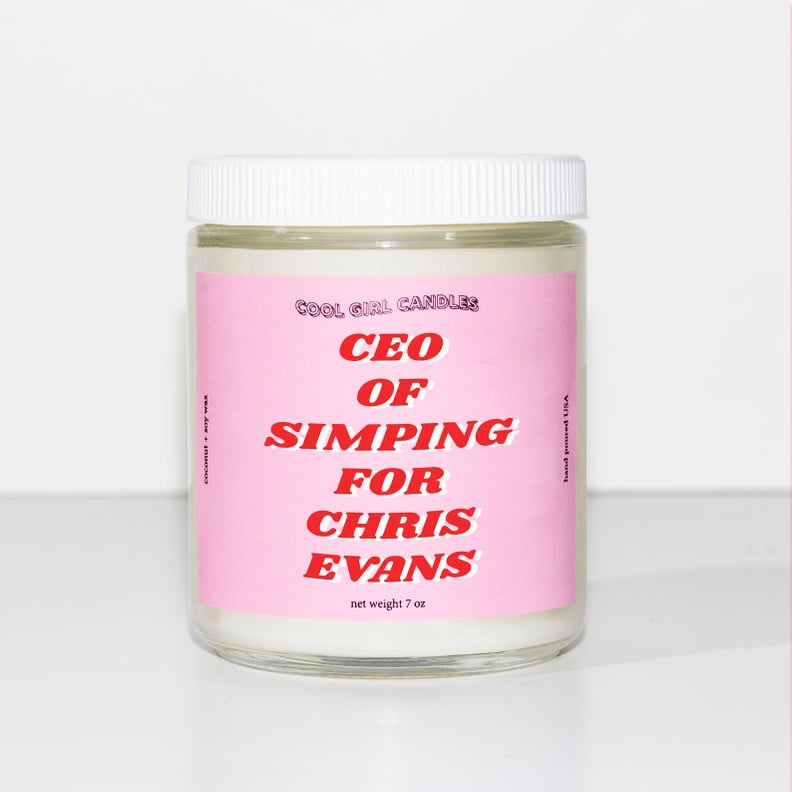 For Manifesting Chris Evans as Your Hubby: Cool Girl Candles CEO of Simping For Chris Evans Candle