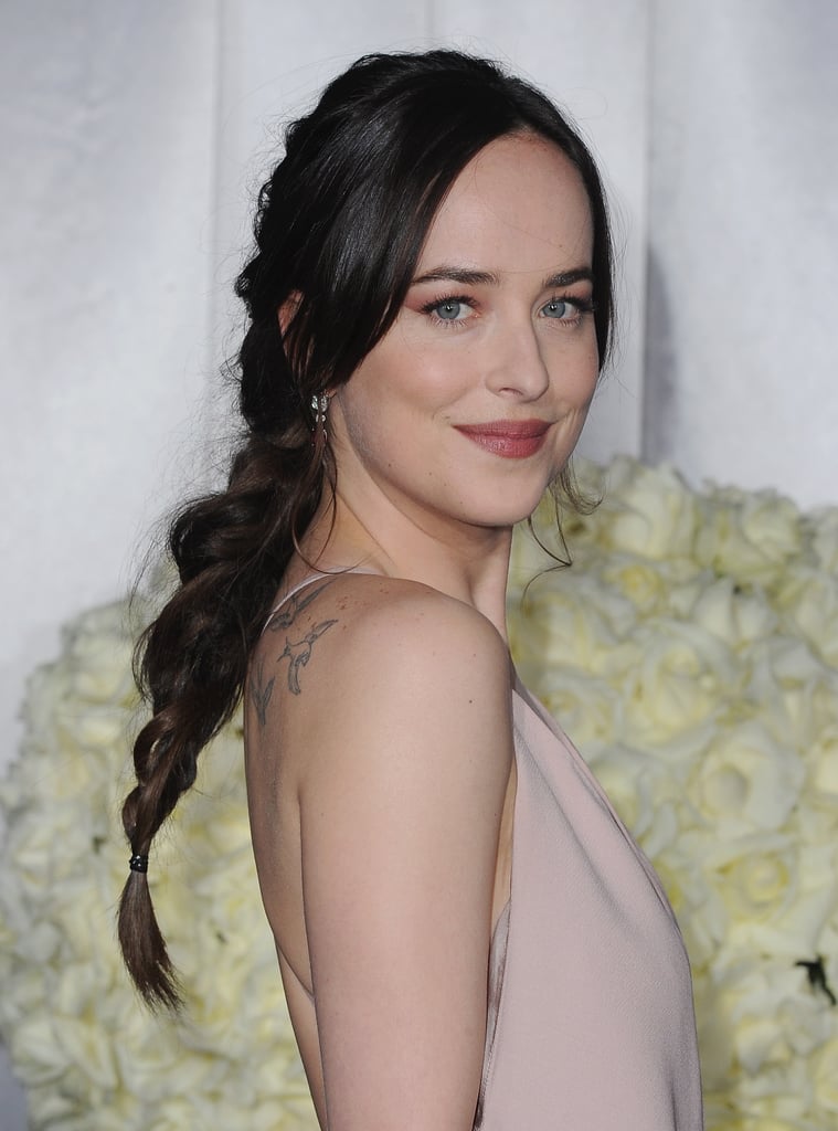 Dakota Johnsons Braid At The Fifty Shades Darker Premiere Popsugar 