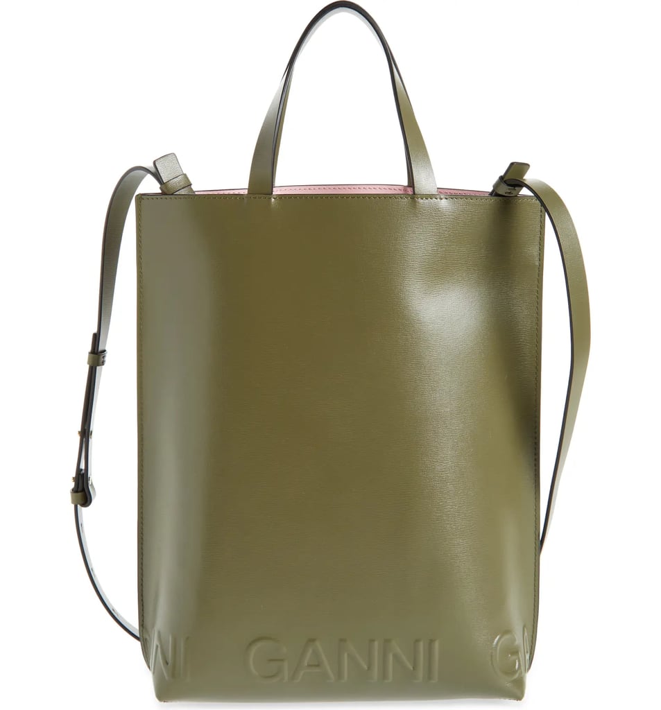 Ganni Medium Banner Recycled Leather Tote