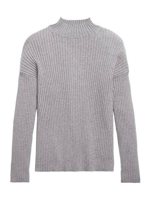 Ribbed Turtleneck Sweater Top