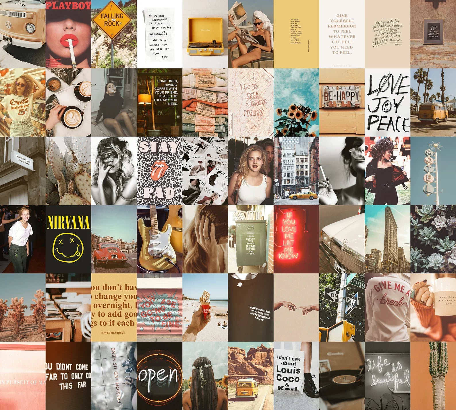 Buy Art Hoe Aesthetic Wall Collage Kit Photo Collage Kit Digital Online ...