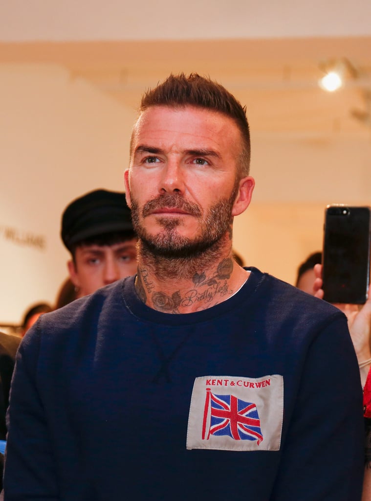 David Beckham at London Fashion Week Men's 2018