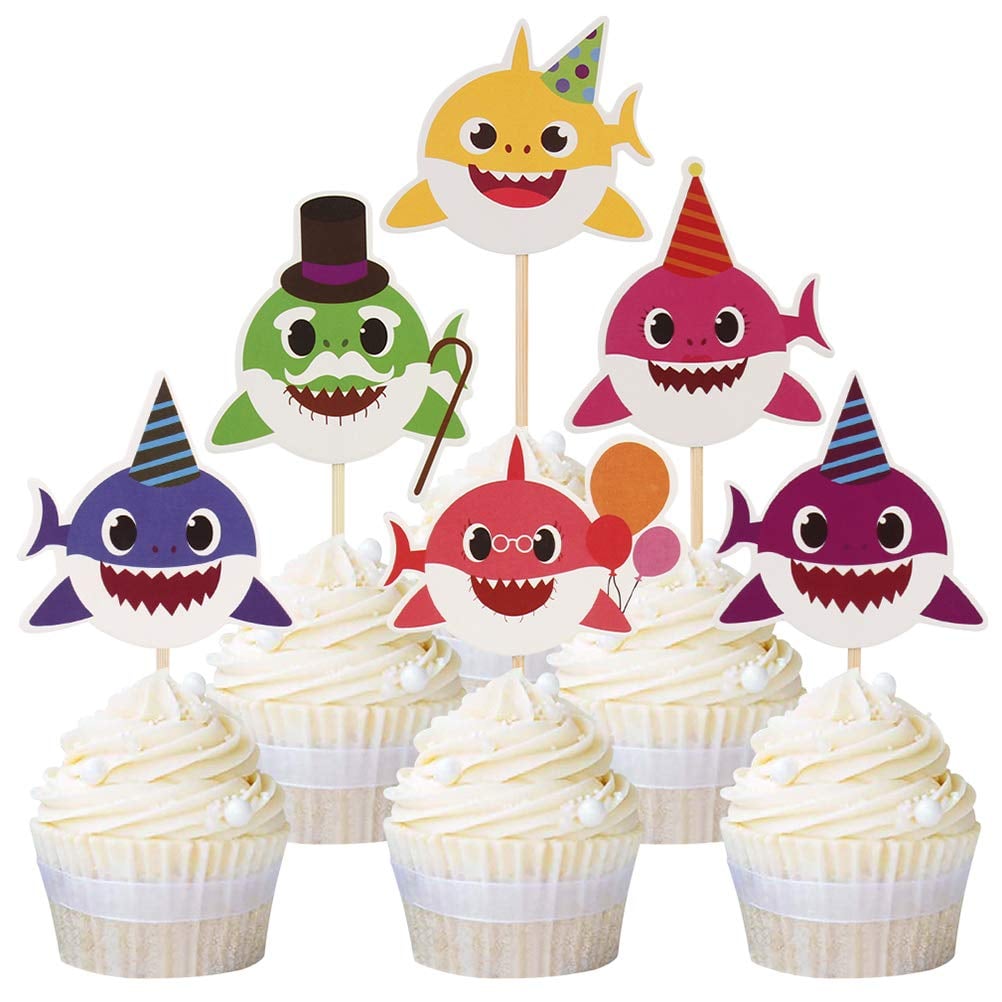 Baby Shark Cupcake Toppers