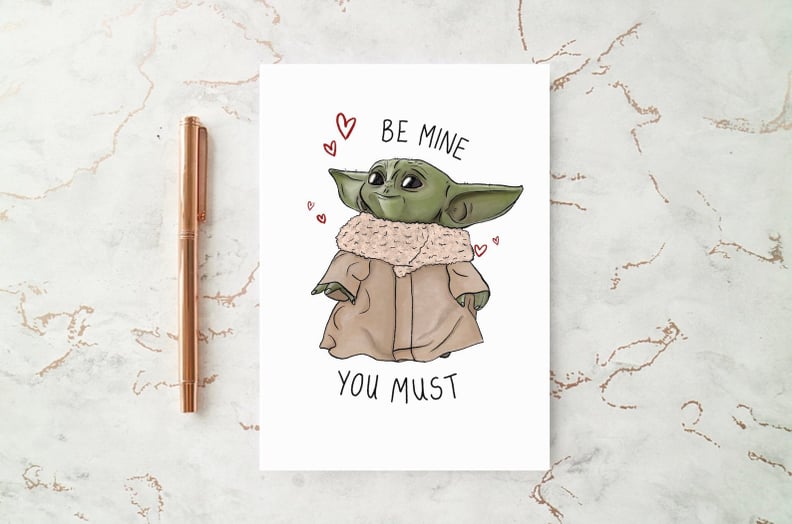 Baby Yoda Be Mine Card