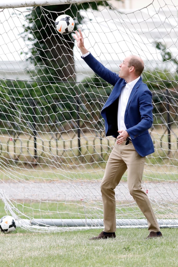 Prince William Playing Soccer With Kids in London July 2017
