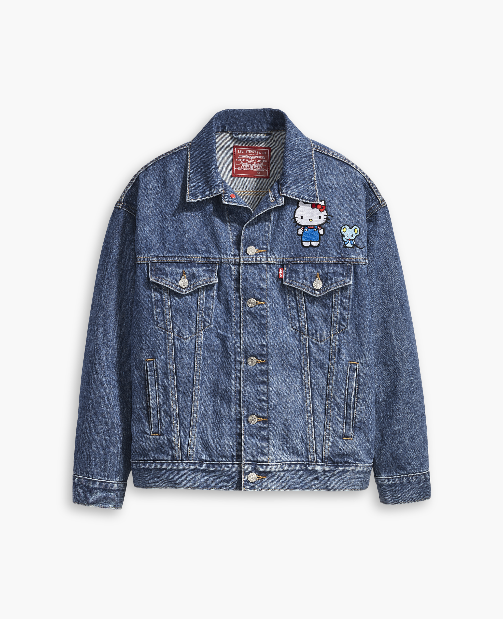 Levi's x Hello Kitty Dad Trucker Jacket | You've Got to Be Kitten Me —  Levi's New Hello Kitty Collection Is Too Cute For Words | POPSUGAR Fashion  Photo 20