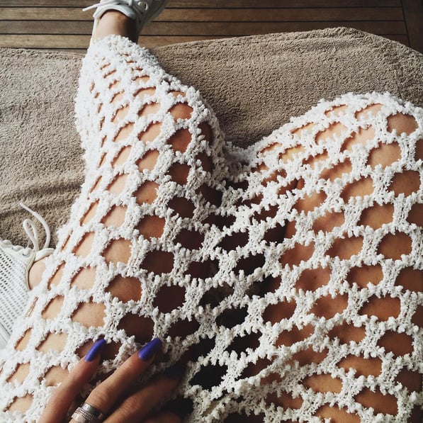 Kylie Shared the Details of Her Cream Maxi Skirt