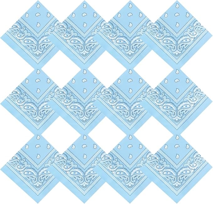 Pistha 12-Pack Bandanas ($10)
 Wondering where the heck your touch of blue is going to be? Consider a bandana like this one. The light blue color is very millennium, and it can be worn in your hair, as a top, or even tied to your belt loop. Plus, a 12-pack means there's more to go around — trust me, you won't regret having extras.