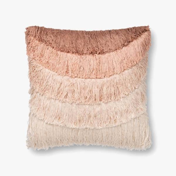 Blush Ombré Fringe Pillow by Justina Blakeney x Loloi