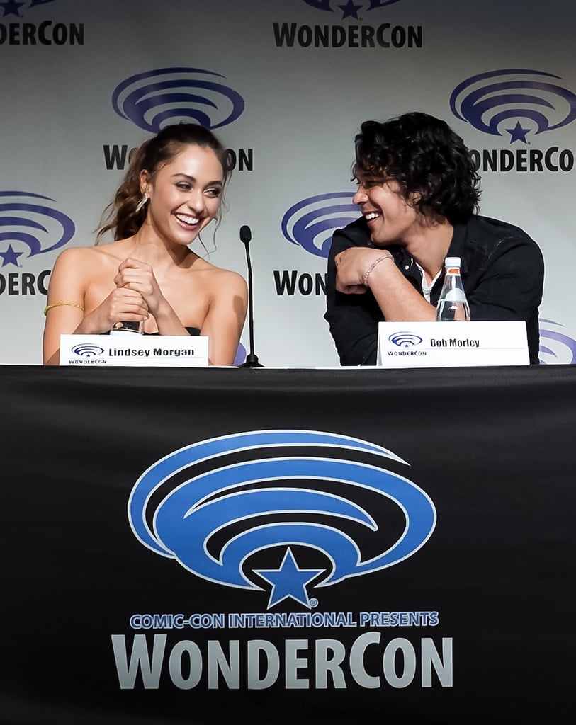 Pictured: Lindsey Morgan and Bob Morley.