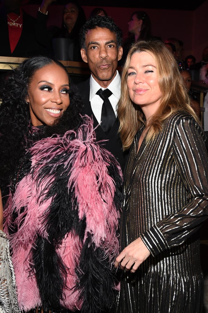 June Ambrose, Chris Ivery, and Ellen Pompeo at Diddy's 50th Birthday Party