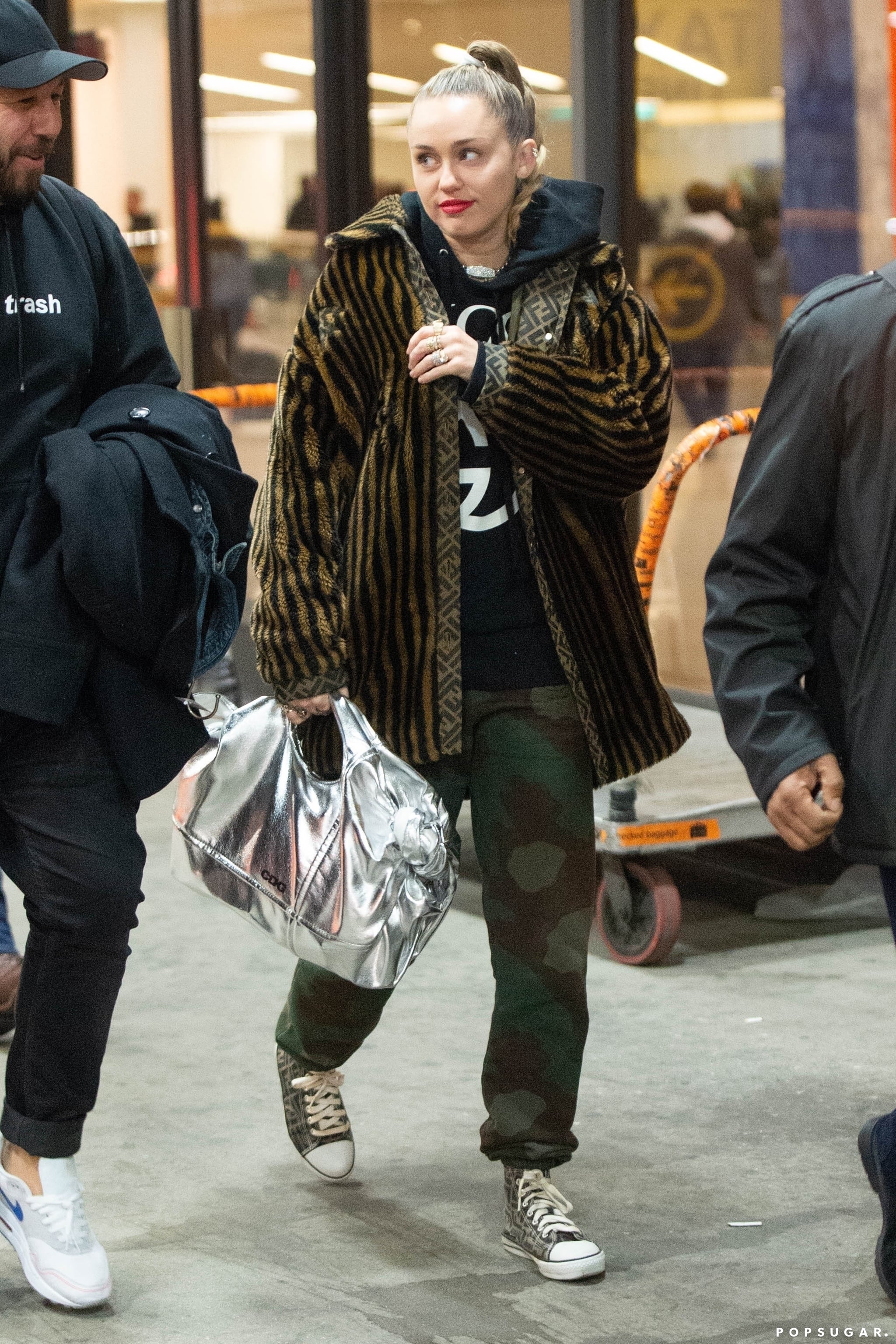 Miley Cyrus's Fendi Faux Fur Coat 