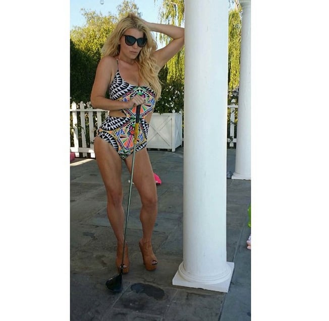 Jessica Simpson's Cutout One-Piece