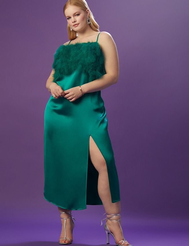Eloquii green dress best sale