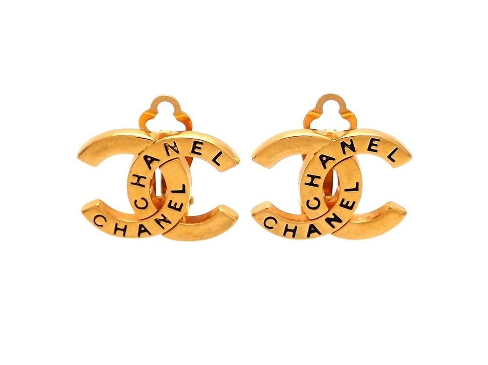 1996 Vintage Chanel Jet ClipOn Earrings  Susan Caplan