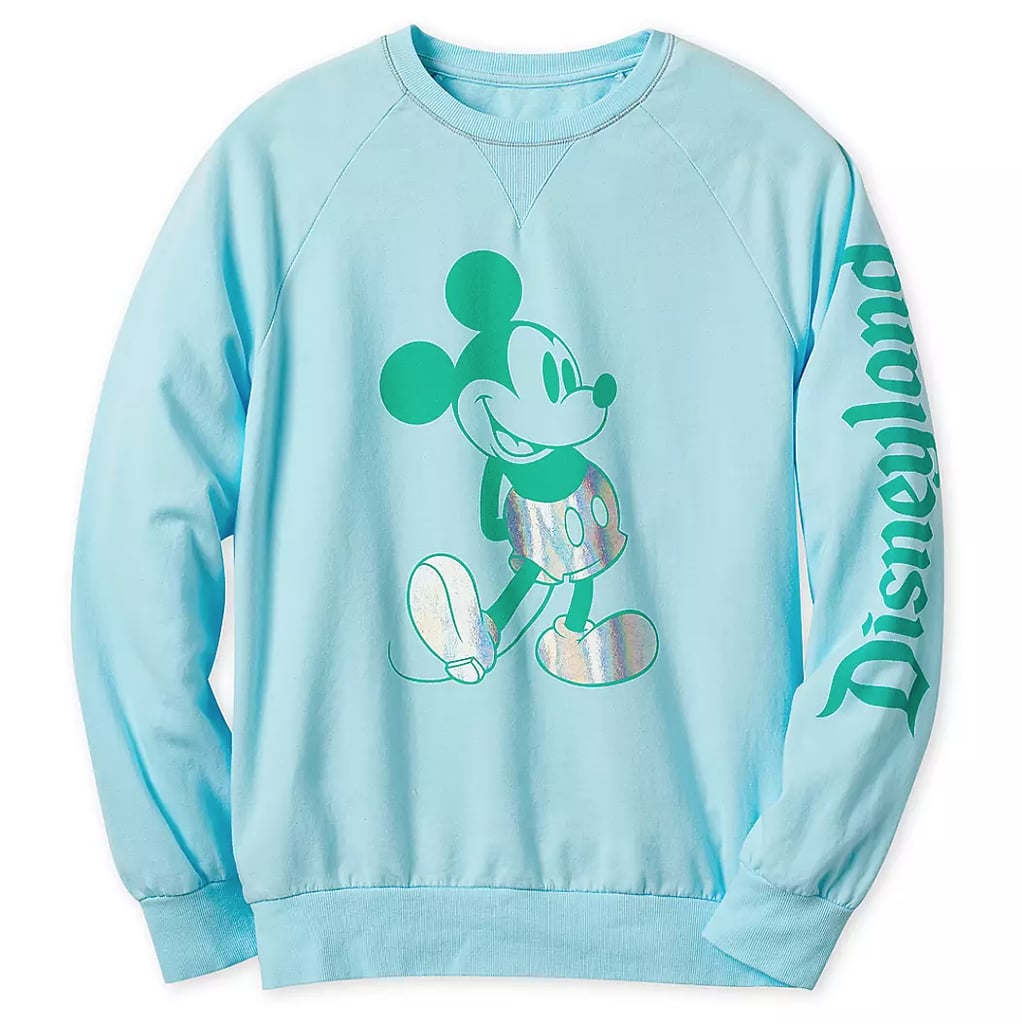 Disney Arendelle Aqua Mickey Mouse Metallic Sweatshirt For Adults
