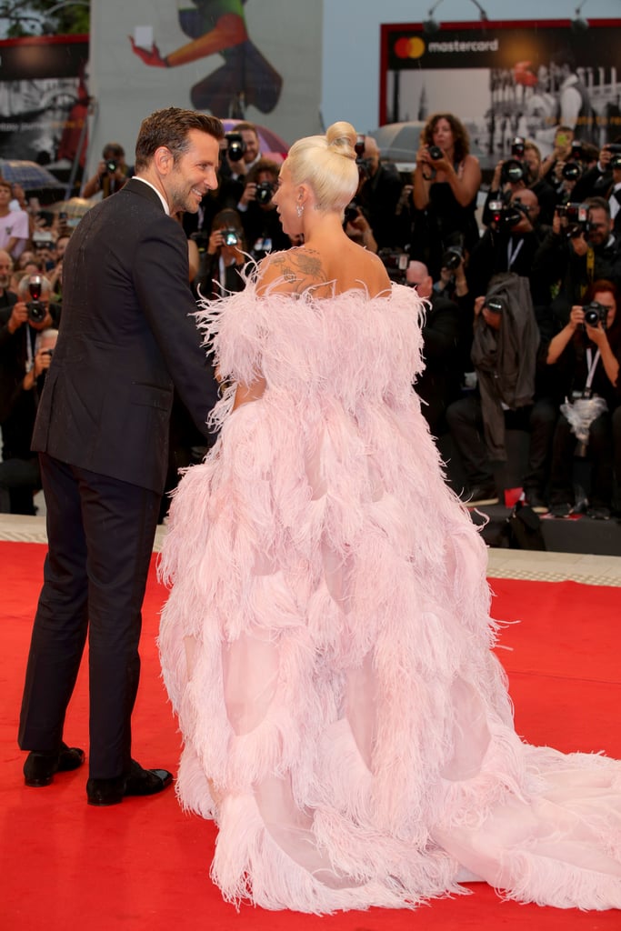 Lady Gaga Pink Valentino Dress at Venice Film Festival