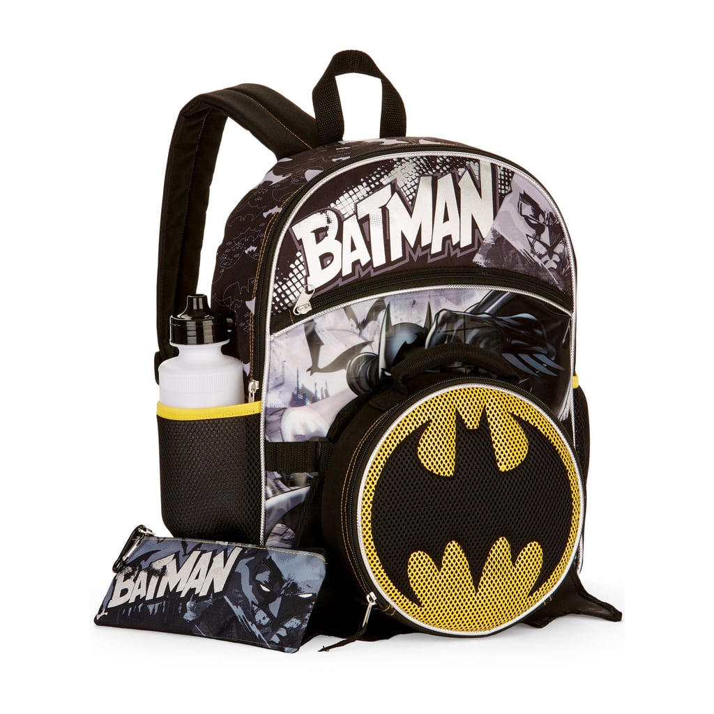 Batman 5-Piece Backpack Set With Lunch Bag