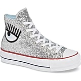 converse x chiara ferragni one star platform glitter