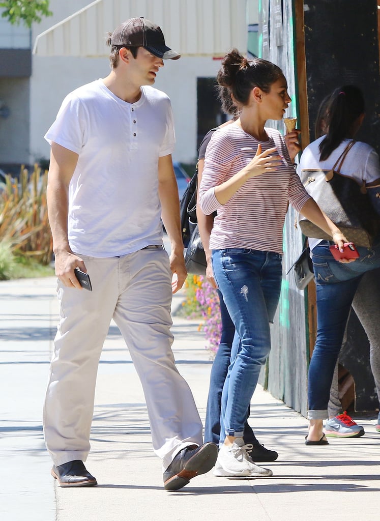Mila Kunis and Ashton Kutcher Out in LA May 2016