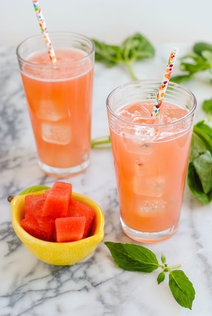 Watermelon Basil Lemonade