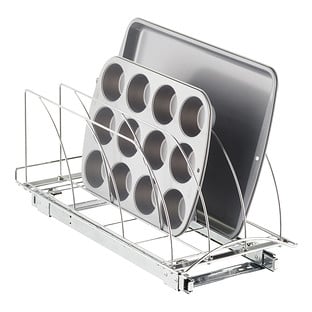 Lynk 21" Chrome Pull-Out Bakeware Organizer