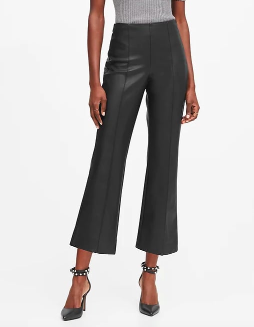 Vegan Leather Crop Flare Pant