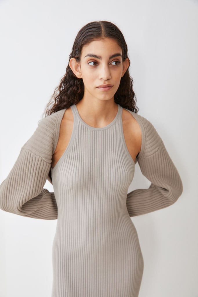 Rib-knit Bolero Sweater