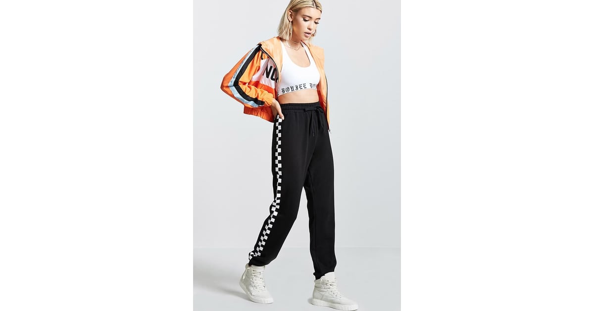 black and white checkered joggers