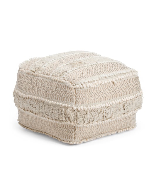 Made in India Woven Texture Pouf | Best Home Decor From TJ Maxx 2019 ...