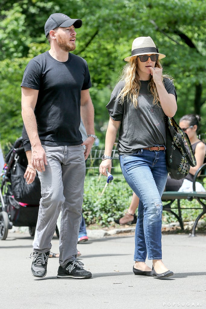 Drew Barrymore and her husband, Will Kopelman, took a sweet stroll through Central Park in NYC on Sunday.