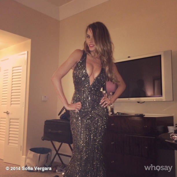 Sofia Vergara slipped into some sequins for the afterparties, saying she felt "so J. Lo."
Source: Instagram user sofiavergara