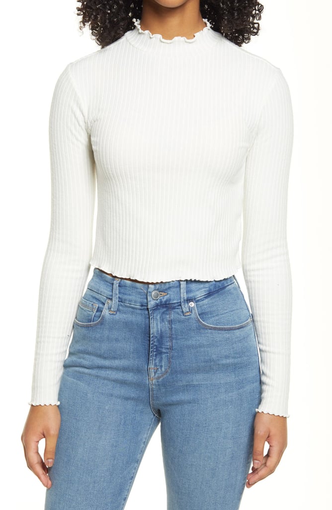 BP. Mock Neck Crop Top