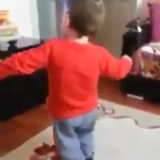 Little Boy Dancing to Indian Music