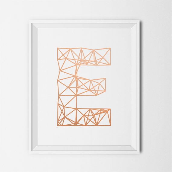 Geometric Letter Print