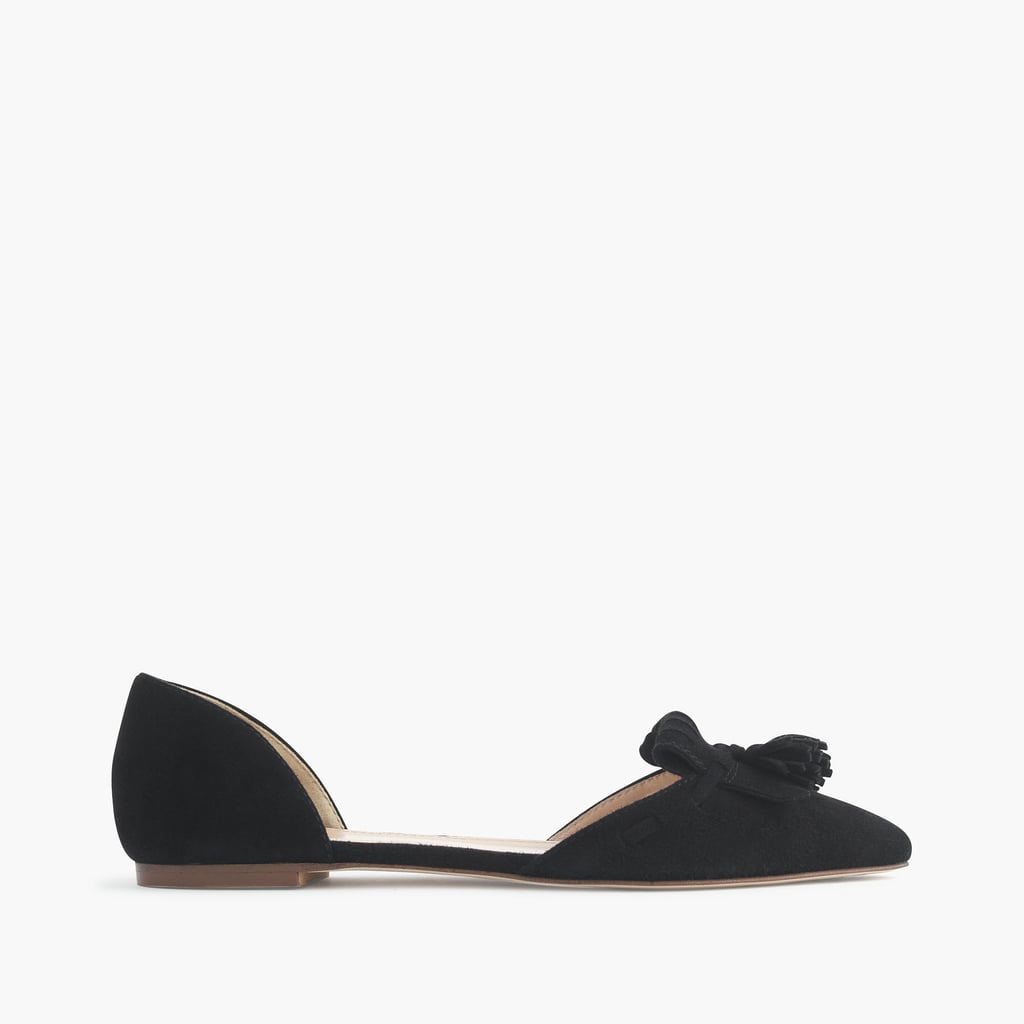 J.Crew Suede d'Orsay loafer flats ($158)