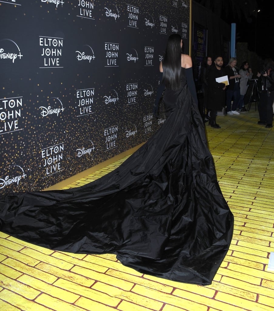 Dua Lipa's Black Balenciaga Dress Onstage With Elton John