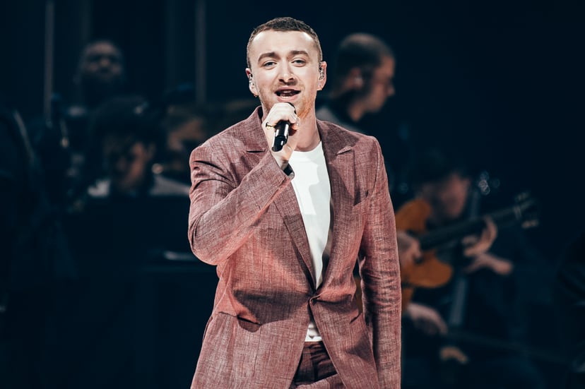 SHEFFIELD, ENGLAND - MARCH 20:  Sam Smith performs live on stage at Sheffield Arena on March 20, 2018 in Sheffield, England.  (Photo by Joseph Okpako/WireImage)