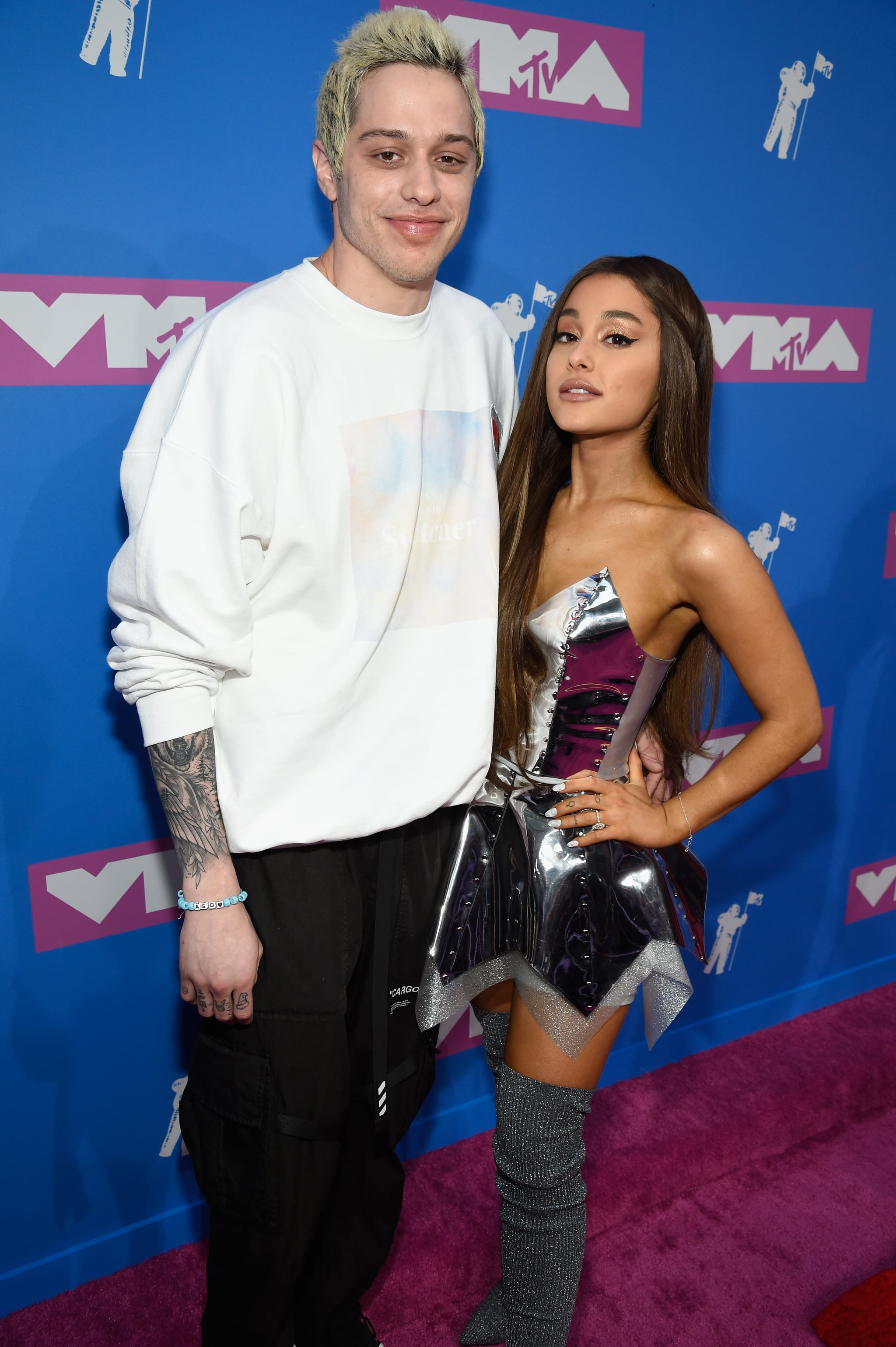 NEW YORK, NY - AUGUST 20:  Pete Davison and Ariana Grande attend the 2018 MTV Video Music Awards at Radio City Music Hall on August 20, 2018 in New York City.  (Photo by Kevin Mazur/WireImage)