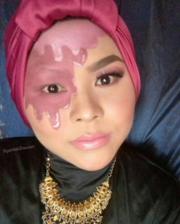 Melted Makeup Look For Halloween