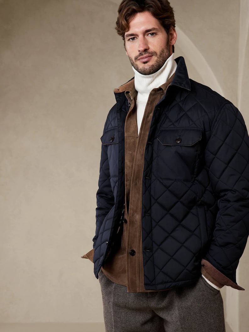 Banana Republic Quilted Shirt Jacket