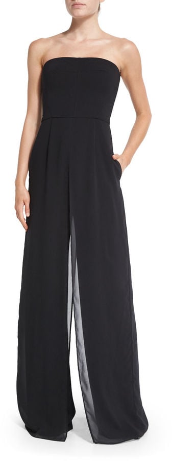 Halston Heritage Strapless Wide-Leg 